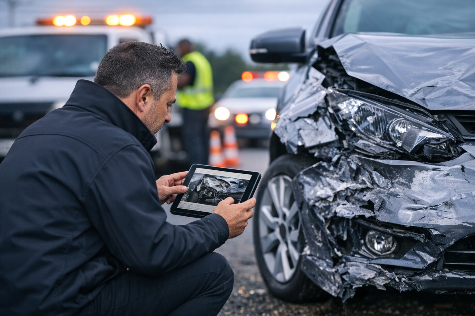 Waystone Assessors’ workflow: fast assessment of damaged vehicles, precise digital evaluation, and clear results